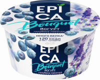 Йогурт EPICA BOUQUET Голубика и экстракт лаванды 4,8%, без змж, 130г