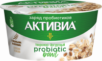Биопродукт творожно-йогуртный АКТИВИА Отруби, злаки 3,5%, без змж, 135г