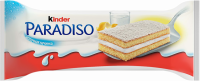Пирожное бисквитное KINDER Paradiso с молочной начинкой, 29г