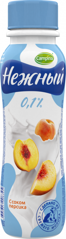Напиток йогуртный стерилизованный CAMPINA Нежный с соком персика 0,1%, без змж, 285г Напиток йогуртный стерилизованный CAMPINA Нежный с соком персика 0,1%, без змж, 285г