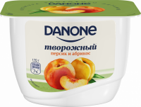 Продукт творожный DANONE Персик, абрикос 3,6%, без змж, 170г