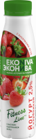 Йогурт питьевой ЭКОНИВА Клубника 2,5%, без змж, 300г