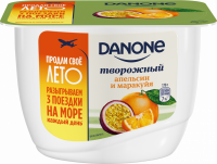 Продукт творожный DANONE Апельсин, маракуйя 3,6%, без змж, 170г