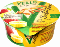 Продукт овсяный ферментированный VELLE Овсяный завтрак Клубника, банан, 175г
