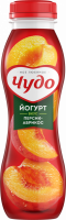 Йогурт питьевой ЧУДО Персик, абрикос 2,4%, без змж, 270г