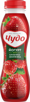 Йогурт питьевой ЧУДО Клубника, земляника 2,4%, без змж, 270г