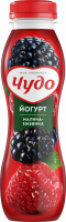 Йогурт питьевой ЧУДО Малина, ежевика 2,4%, без змж, 270г
