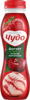 Йогурт питьевой ЧУДО Ягодное мороженое 2,4%, без змж, 270г
