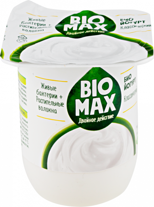 Биойогурт BIO MAX Классический 2,7%, без змж, 125г Биойогурт BIO MAX Классический 2,7%, без змж, 125г