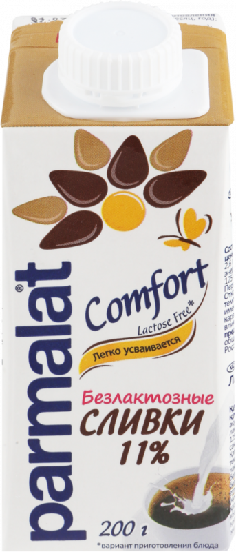 Сливки ультрапастеризованные PARMALAT UHT безлактозные 11%, без змж, 200г Сливки ультрапастеризованные PARMALAT UHT безлактозные 11%, без змж, 200г