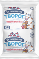 Творог БЕЛЫЙ ГОРОД обезжиренный, без змж, 200г