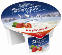 Творожное зерно ПЕРВЫЙ ВКУС в сливках с клубникой 5%, без змж, 150г
