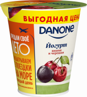 Йогурт DANONE Вишня, черешня 2,8%, без змж, 260г