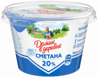 Сметана ДОМИК В ДЕРЕВНЕ 20%, без змж, 180г