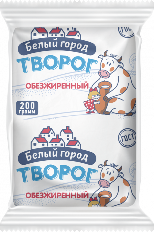 Творог БЕЛЫЙ ГОРОД обезжиренный, без змж, 200г Творог БЕЛЫЙ ГОРОД обезжиренный, без змж, 200г