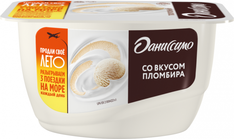 Десерт творожный ДАНИССИМО со вкусом пломбира 5,4%, без змж, 130г Десерт творожный ДАНИССИМО со вкусом пломбира 5,4%, без змж, 130г