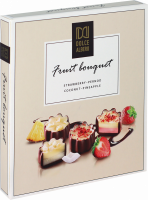 Набор конфет DOLCE ALBERO из темного шоколада со вкусом клубники, анисового ликера, кокоса, ананаса, 160г