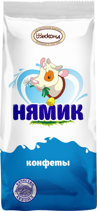 Конфеты АККОНД Нямик неглазированные молочные, 270г Конфеты АККОНД Нямик неглазированные молочные, 270г