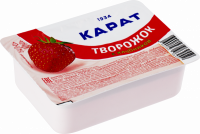 Продукт творожный КАРАТ Творожок с клубникой 9%, без змж, 230г