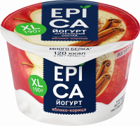 Йогурт EPICA Яблоко, корица 4,8%, без змж, 190г