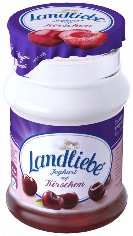 Йогурт LANDLIEBE с вишней 3,2%, без змж, 130г Йогурт LANDLIEBE с вишней 3,2%, без змж, 130г