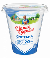 Сметана ДОМИК В ДЕРЕВНЕ 20%, без змж, 300г