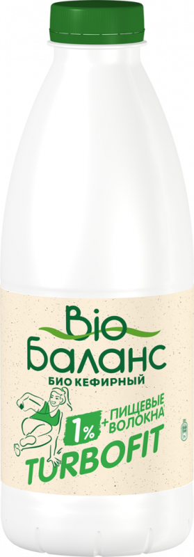 Биопродукт кефирный BIOБАЛАНС Turbo Fit 1%, без змж, 930г Биопродукт кефирный BIOБАЛАНС Turbo Fit 1%, без змж, 930г