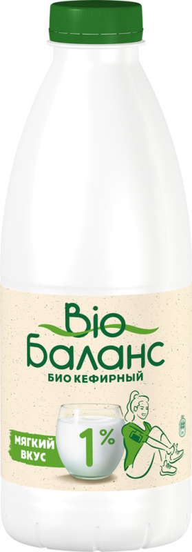 Биопродукт кефирный BIOБАЛАНС 1%, без змж, 930г Биопродукт кефирный BIOБАЛАНС 1%, без змж, 930г