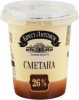 Сметана БРЕСТ-ЛИТОВСК 26%, без змж, 315г