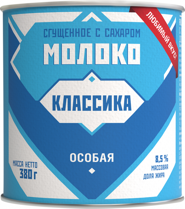 Молоко сгущенное КЛАССИКА ОСОБАЯ с сахаром 8,5%, без змж, 380г Молоко сгущенное КЛАССИКА ОСОБАЯ с сахаром 8,5%, без змж, 380г
