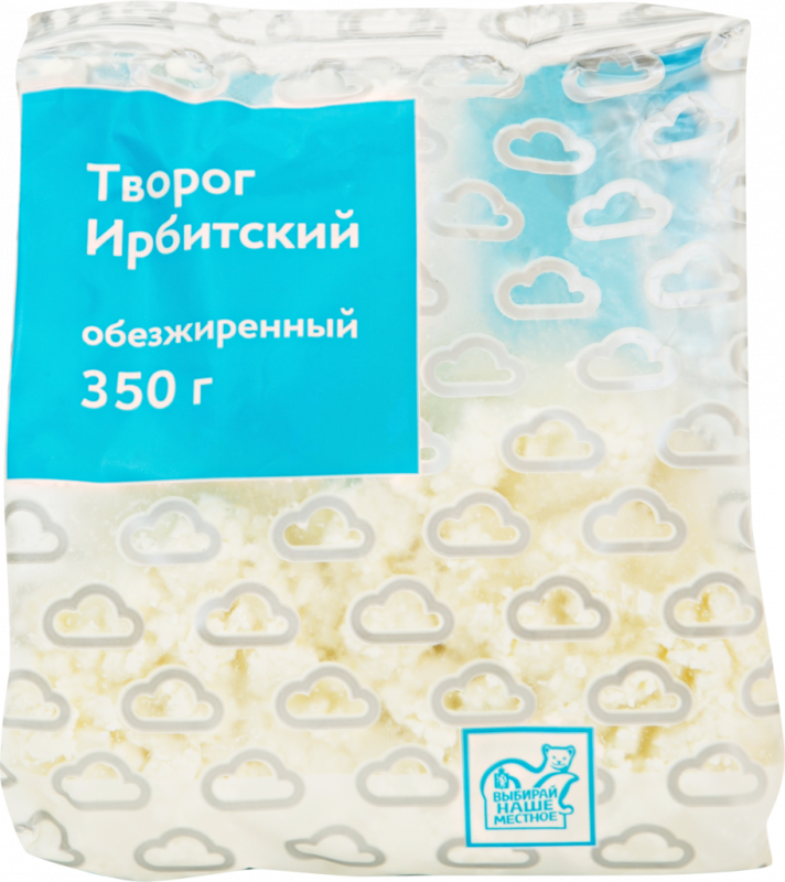 Творог ИРБИТСКИЙ обезжиренный, без змж, 350г Творог ИРБИТСКИЙ обезжиренный, без змж, 350г