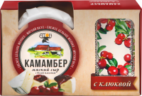 Сыр мягкий АТОН Камамбер с белой плесенью и фруктовым клюквенным джемом 50–60%, без змж, 100г