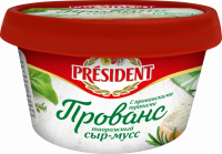 Сыр-мусс творожный PRESIDENT Прованс с прованскими травами 60%, без змж, 120г