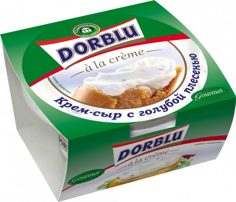 Крем-сыр DORBLU A la creme с голубой плесенью 65%, без змж, 80г Крем-сыр DORBLU A la creme с голубой плесенью 65%, без змж, 80г