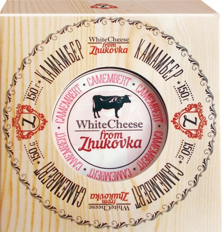 Сыр FROM ZHUKOVKA Камамбер с белой плесенью 50%, без змж, 150г Сыр FROM ZHUKOVKA Камамбер с белой плесенью 50%, без змж, 150г