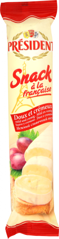 Сыр мягкий PRESIDENT Snacka a la francaise с белой плесенью 60%, без змж, 170г Сыр мягкий PRESIDENT Snacka a la francaise с белой плесенью 60%, без змж, 170г