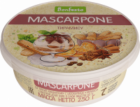 Сыр мягкий BONFESTO Маскарпоне Тирамису 65%, без змж, 250г