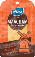 Сыр полутвердый VALIO Маасдам 45%, нарезка, без змж, 120г