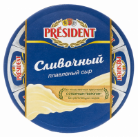 Сыр плавленый PRESIDENT Сливочный 45%, без змж, 140г