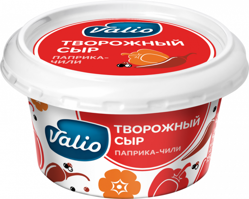 Сыр творожный VALIO c паприкой и перцем чили 66%, без змж, 150г Сыр творожный VALIO c паприкой и перцем чили 66%, без змж, 150г