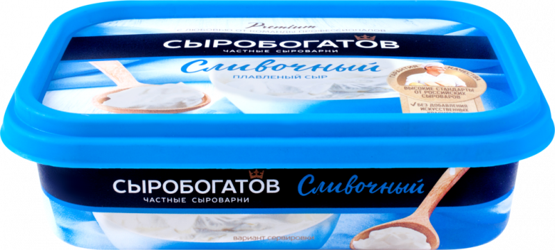 Сыр плавленый СЫРОБОГАТОВ Сливочный 50%, без змж, 200г Сыр плавленый СЫРОБОГАТОВ Сливочный 50%, без змж, 200г