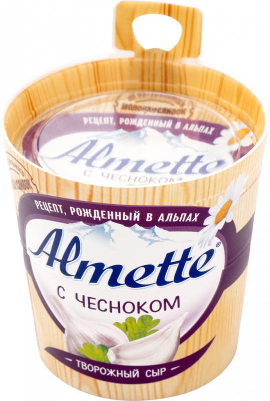Сыр творожный HOCHLAND Almette с чесноком 60%, без змж, 150г Сыр творожный HOCHLAND Almette с чесноком 60%, без змж, 150г
