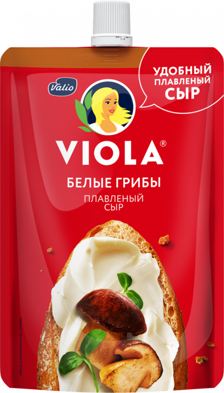 Сыр плавленый VIOLA с белыми грибами 45%, без змж, 180г Сыр плавленый VIOLA с белыми грибами 45%, без змж, 180г