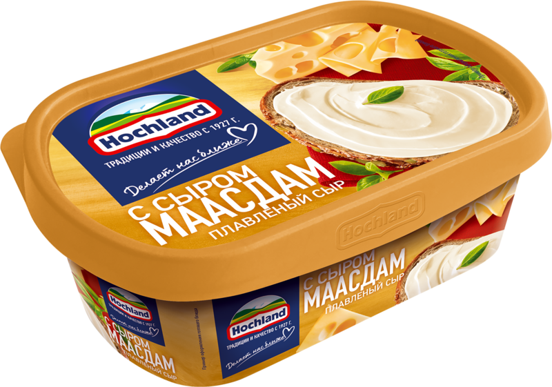 Сыр плавленый HOCHLAND Маасдам 50%, без змж, 200г Сыр плавленый HOCHLAND Маасдам 50%, без змж, 200г