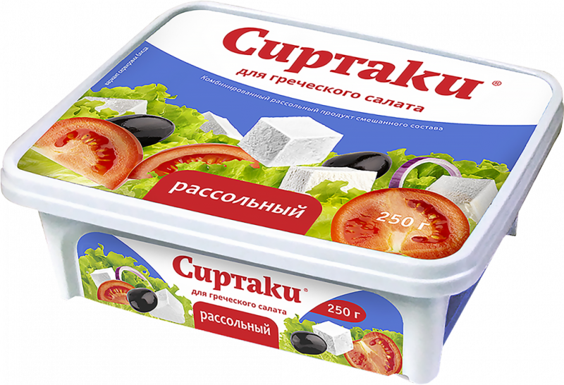 Продукт рассольный комбинированный СИРТАКИ Original Для греческого салата 55%, 250г Продукт рассольный комбинированный СИРТАКИ Original Для греческого салата 55%, 250г